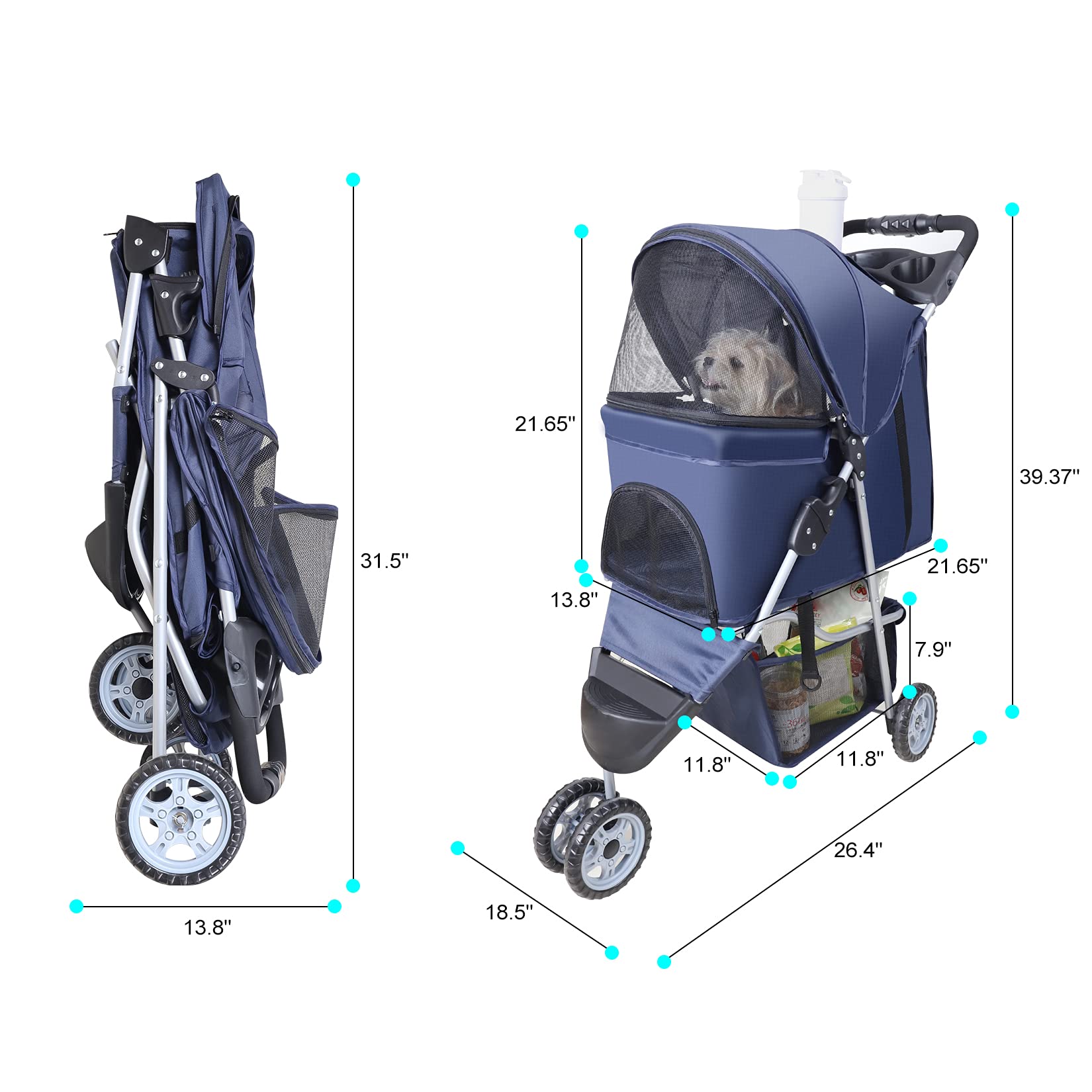 Porte-gobelet RingsTown et plateau pour friandises, pratique lors des promenades.