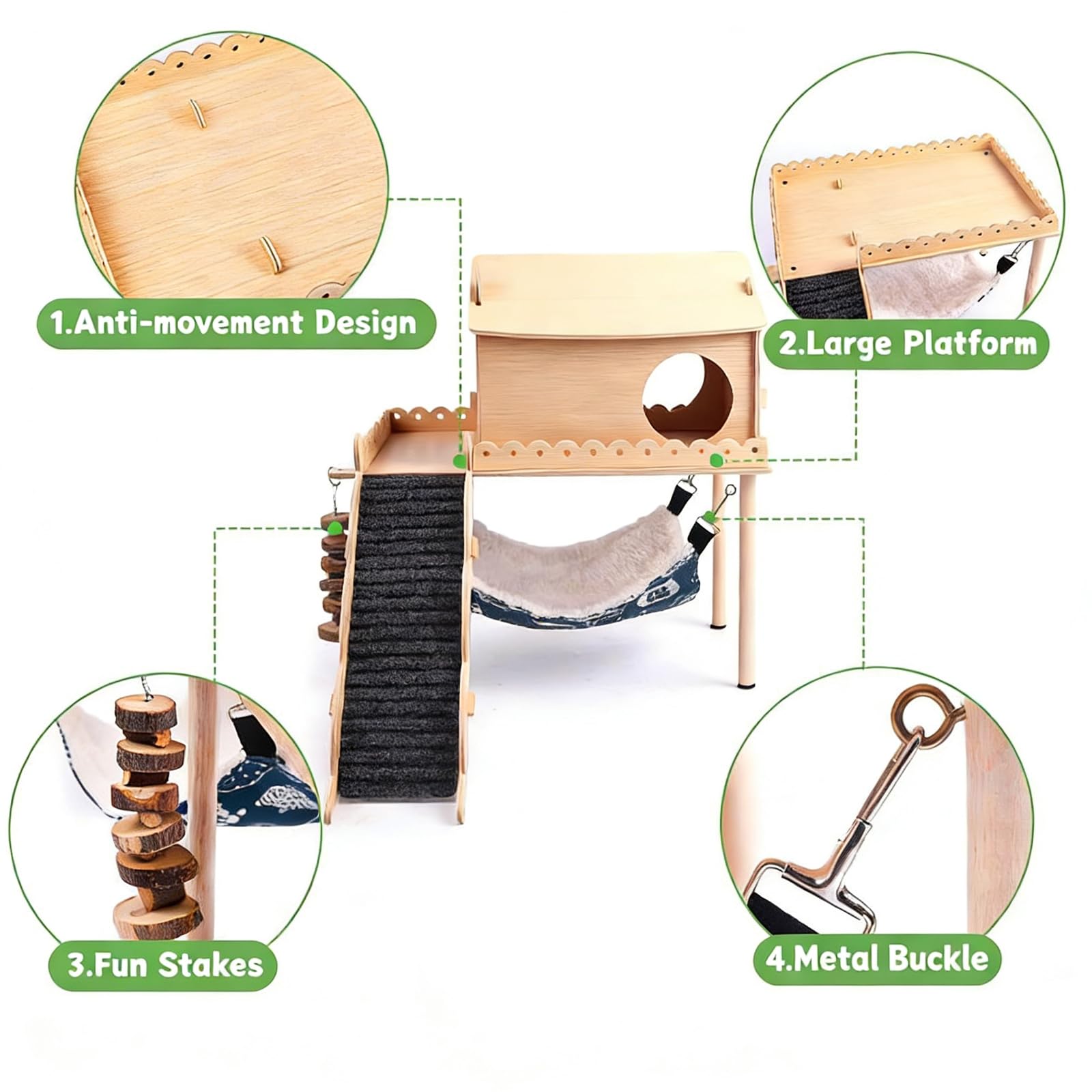 RISCORIO blocs bois detachables chateau: nettoyage facilité et réaménagement rapide.