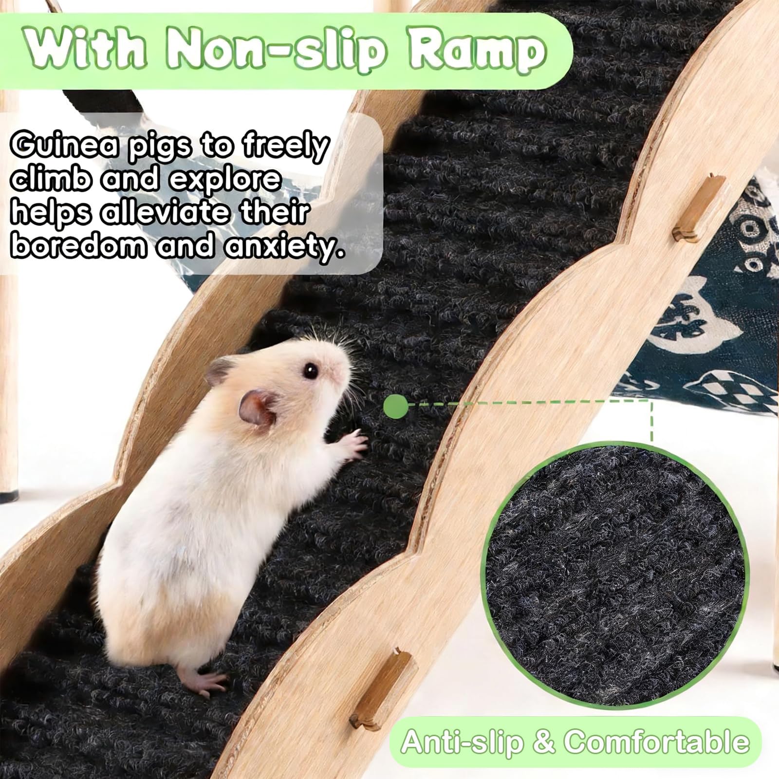RISCORIO grande plateforme: espace de jeu et de détente pour petits animaux.