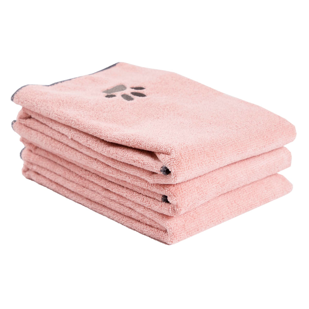 Ritz premium serviette microfibre rose avec broderie, douceur et absorption.