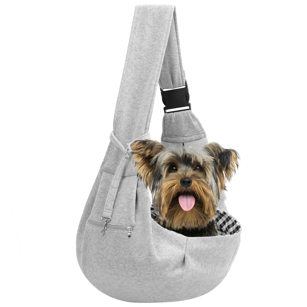 Riuja sling-portage-chien reglable pour un transport mains libres et confortable.