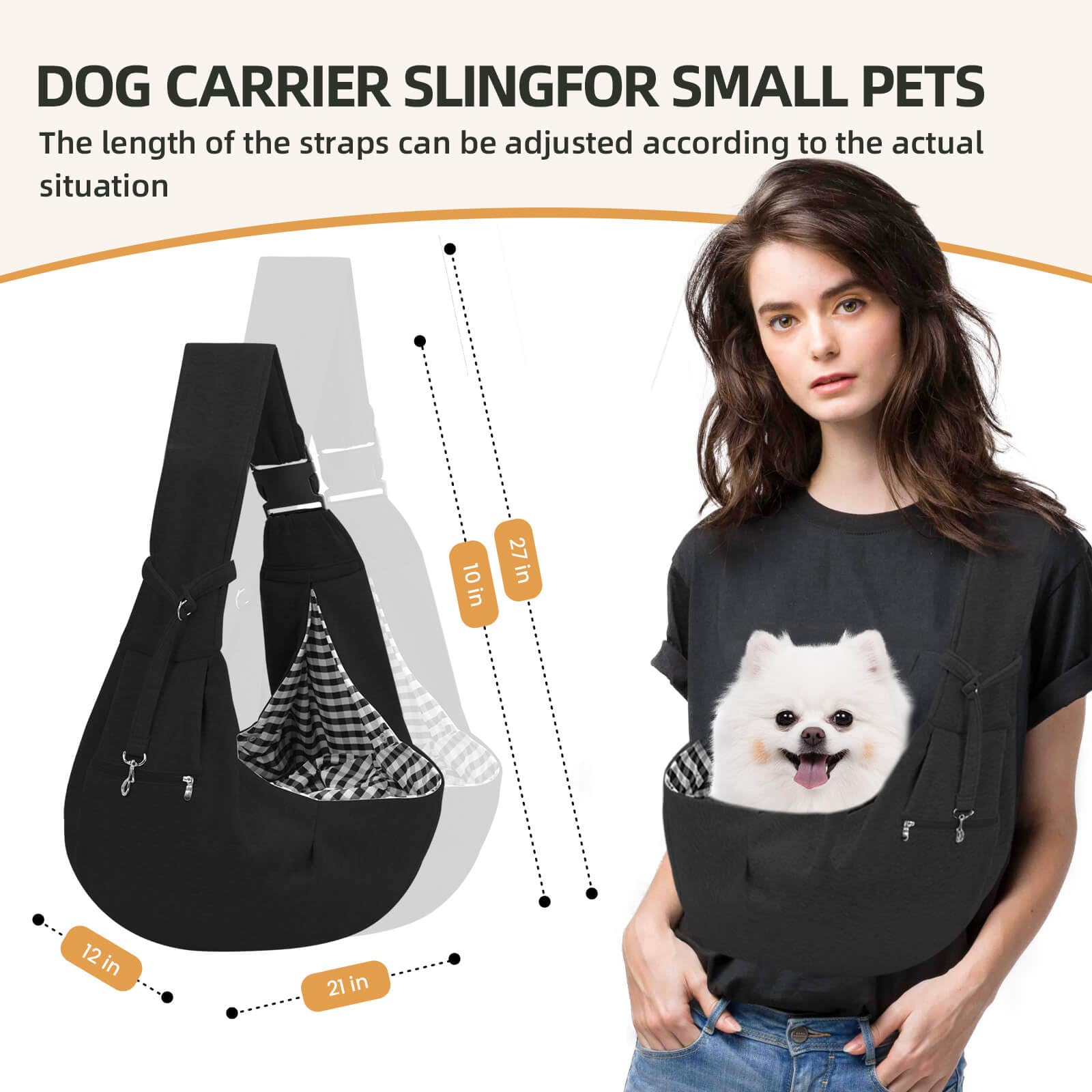 Sling sécurité Riuja, mousqueton ajustable pour prévenir les chutes.