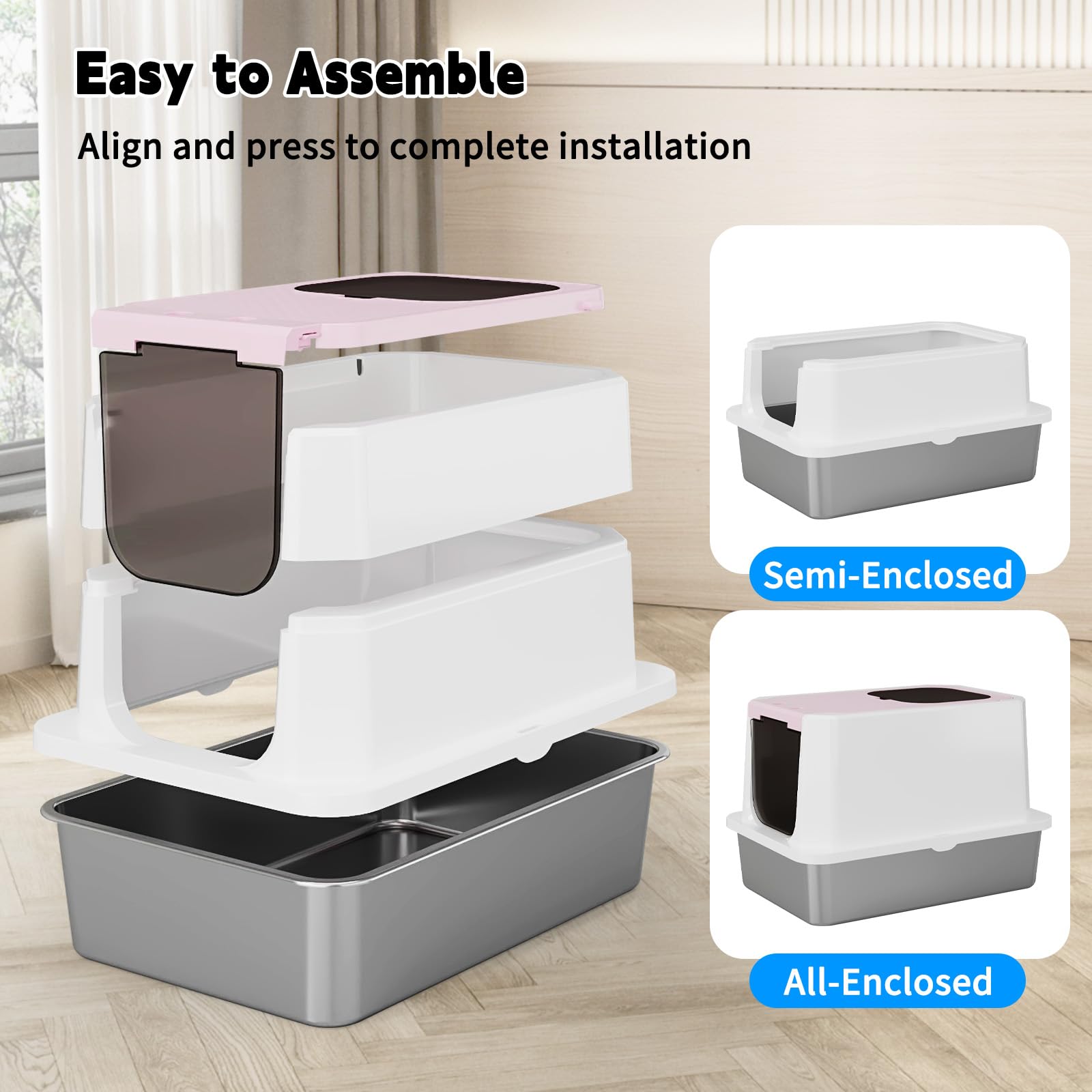 RIZZARI grande capacité, espace confortable pour chats de toutes tailles.