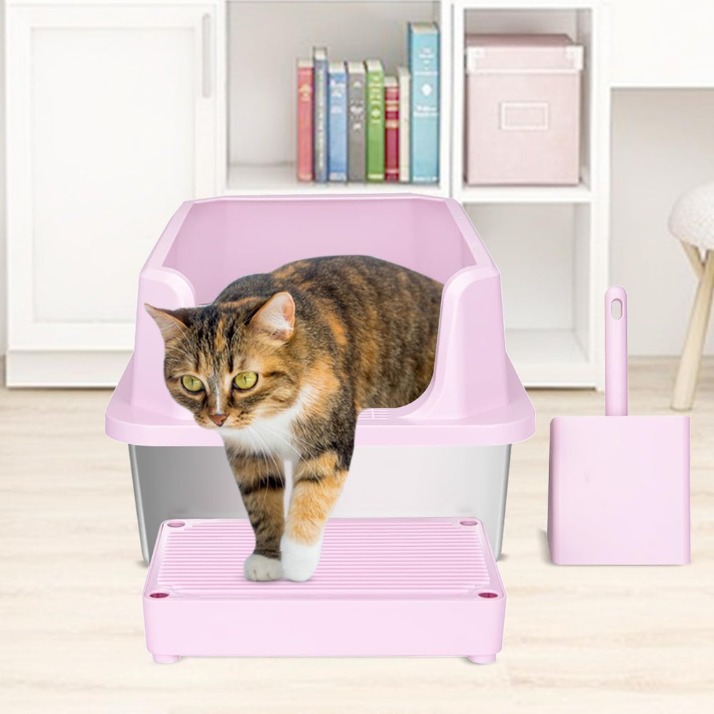 Litière RIZZARI inox rose usage polyvalent dans living