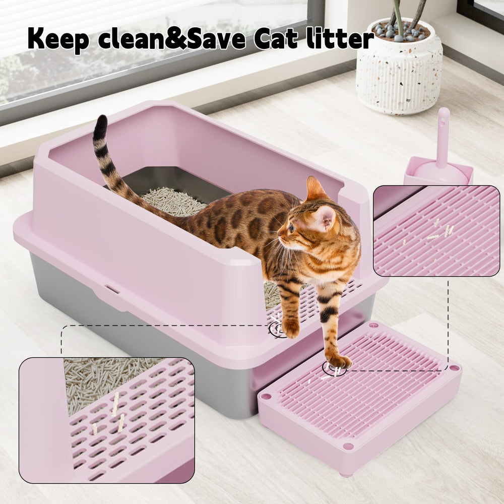 RIZZARI litière chat base lustrée 304 rose – nettoyage rapide et hygiène facilitée