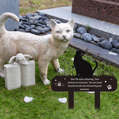 Rngmsi borne decorative chat papillon, mémoire affectueuse en plein air