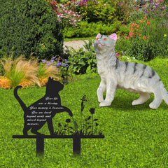 Rngmsi stele chat métal dimension 13x12 pouces — placement facile