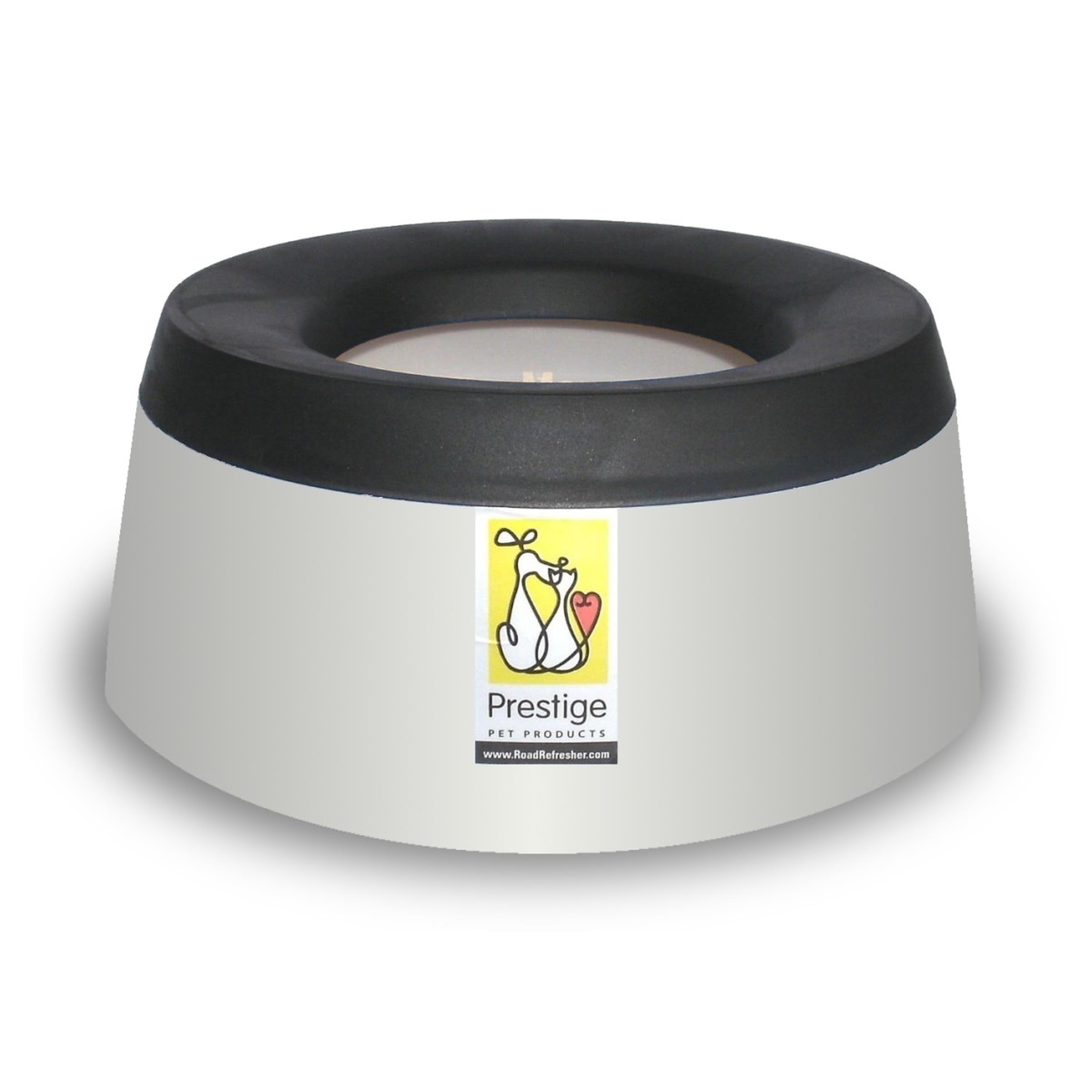 Distributeur Road Refresher gris anti-éclaboussures pour chats et chiens, pratique en voyage.