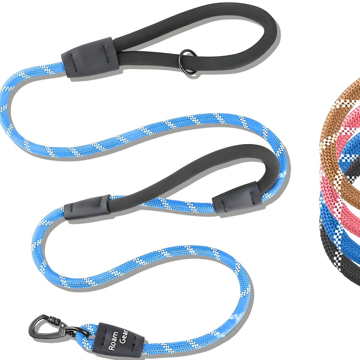 Roam Gear Longe 6 pieds avec clip verrouillable pour une connexion sûre.
