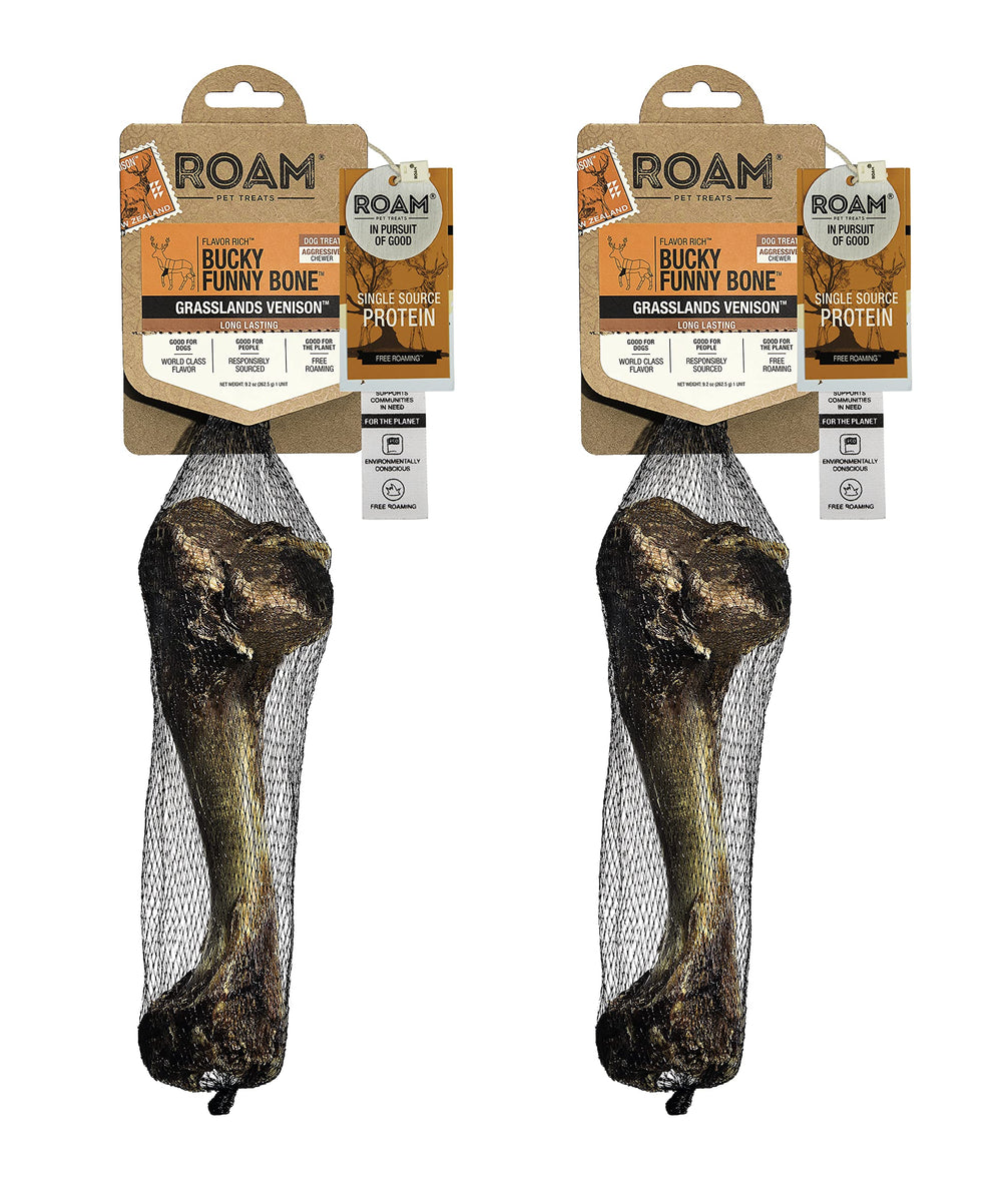 ROAM os de venaison pour chien lot 2, friandise naturelle et durable.