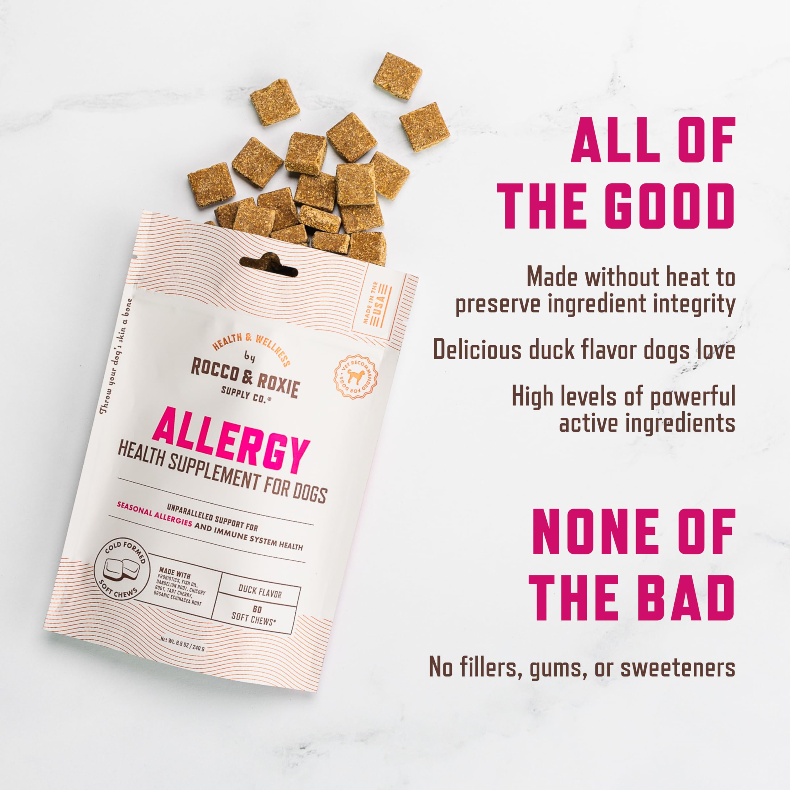 Rocco et Roxie – sans additifs ni édulcorants artificiels.
