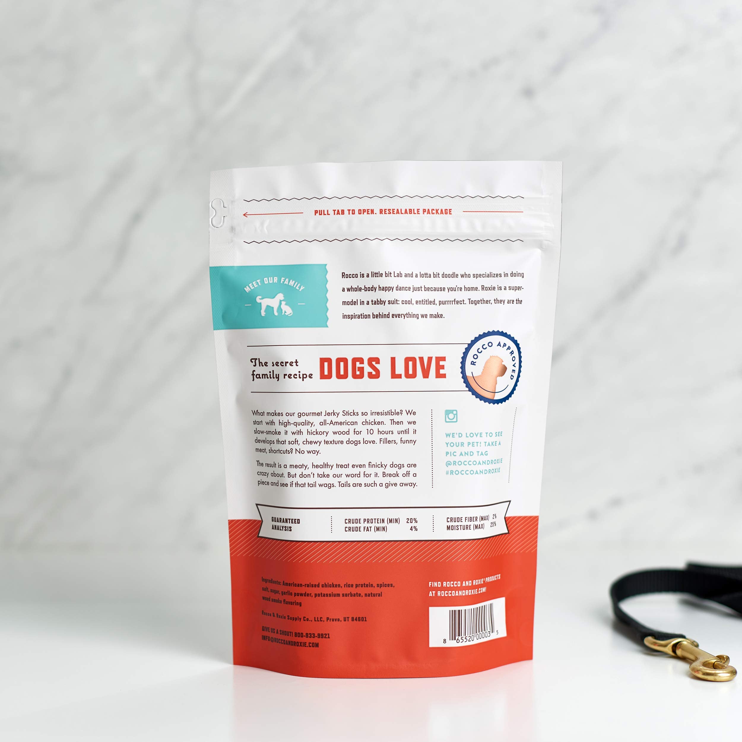 Rocco & Roxie proteine-elevee: gourmande et nourrissante pour chiens actifs.