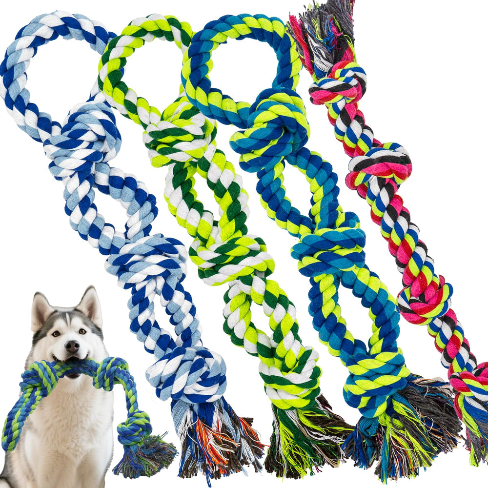 Jouet Rocfish corde multicolore pour mordiller et tirer.