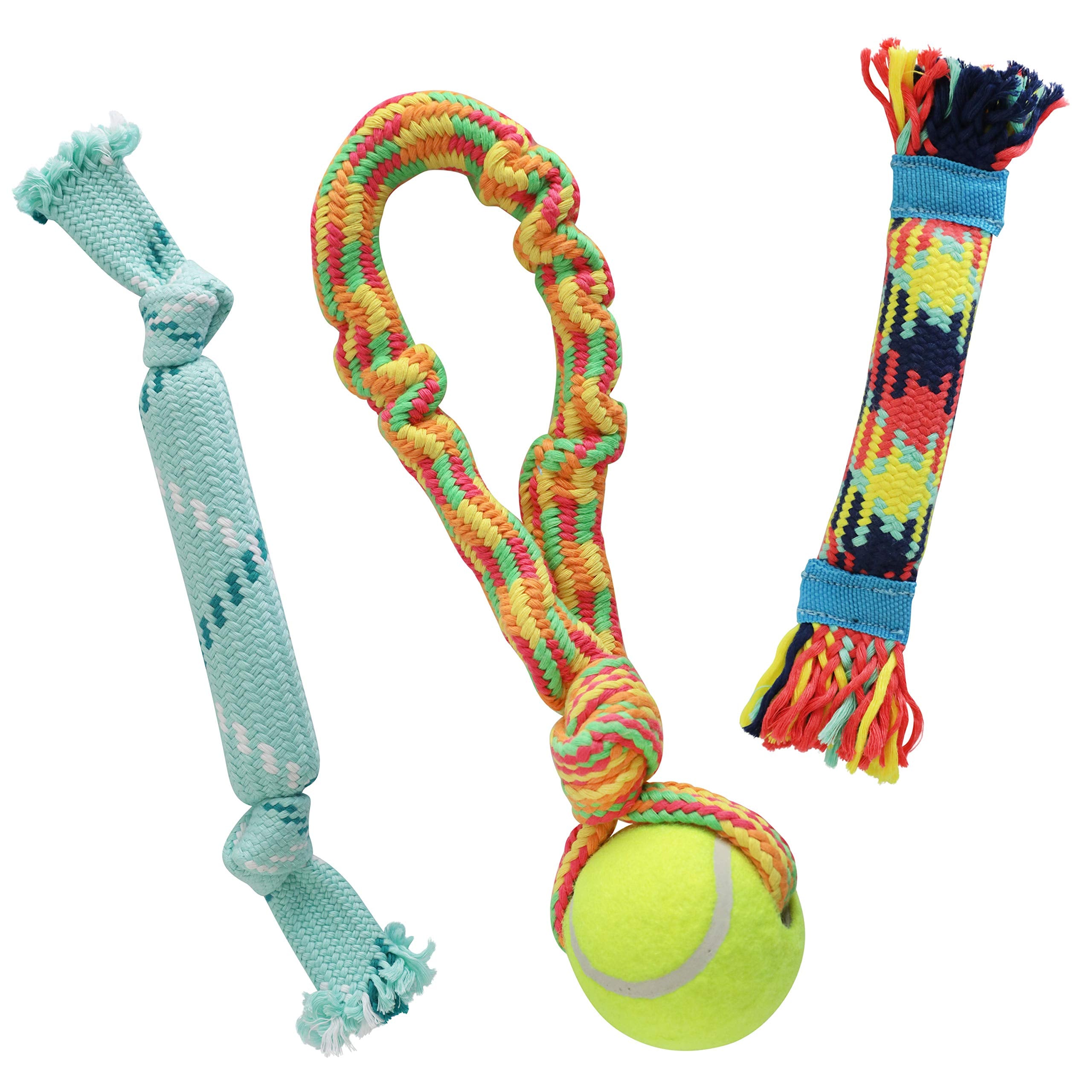 rocket & rex pack-jouets-chien-petit-moyen: trio polyvalent pour l'amusement quotidien