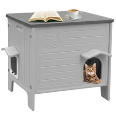 Rockever maison chat exterieur isolee procure un refuge confortable toute l'année.