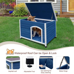 Rockever-maison-chien-bois-exterieur-fenetre-amovible ventilation accrue en été.