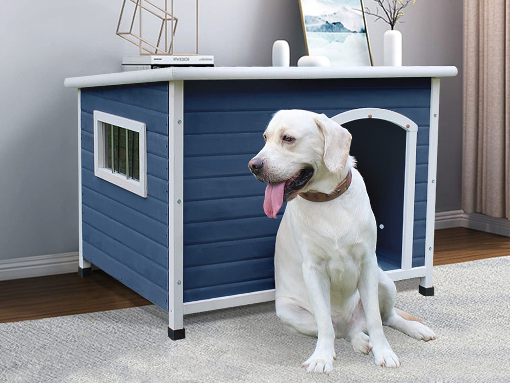 Rockever-maison-chien-bois-exterieur-qualite-bois bois véritable et peinture imperméable.