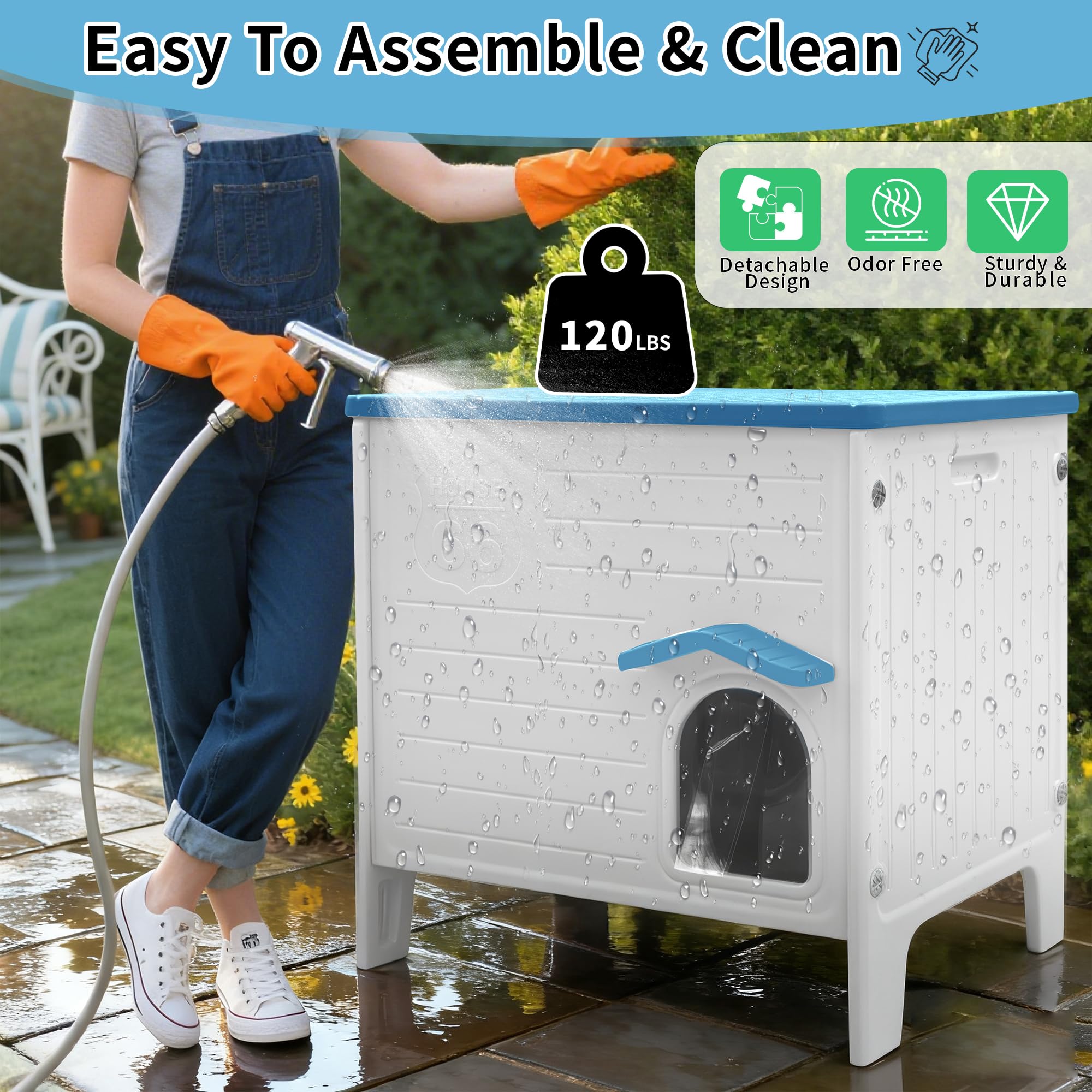 Rockever-toit-detachable-nettoyage-facile montre le toit amovible facilitant le lavage.