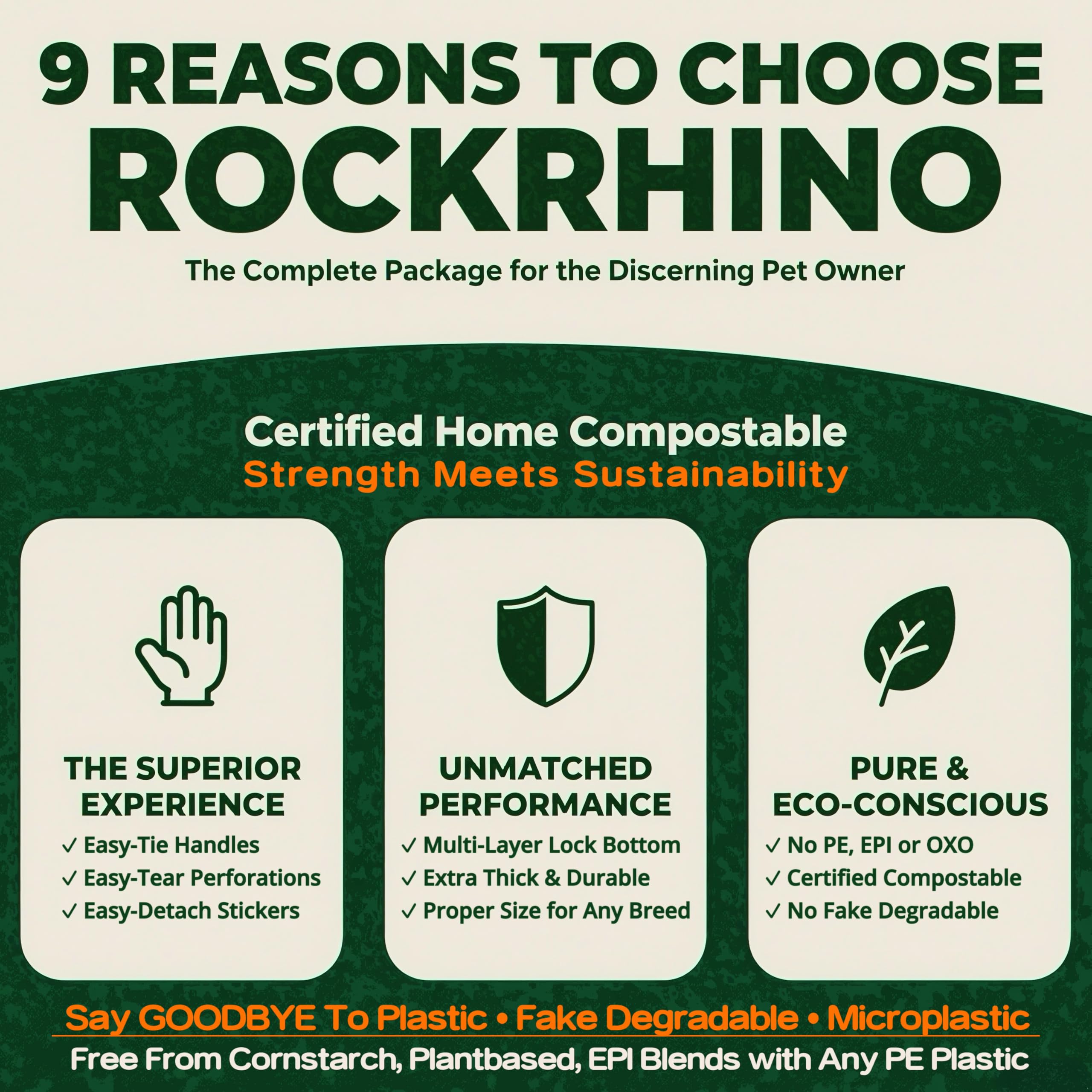 RockRhino sacs ajustement type gant pour un maintien confortable.