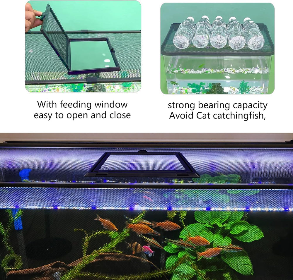 RODENET couverture ajustable: coupe personnalisable pour toutes tailles d aquarium