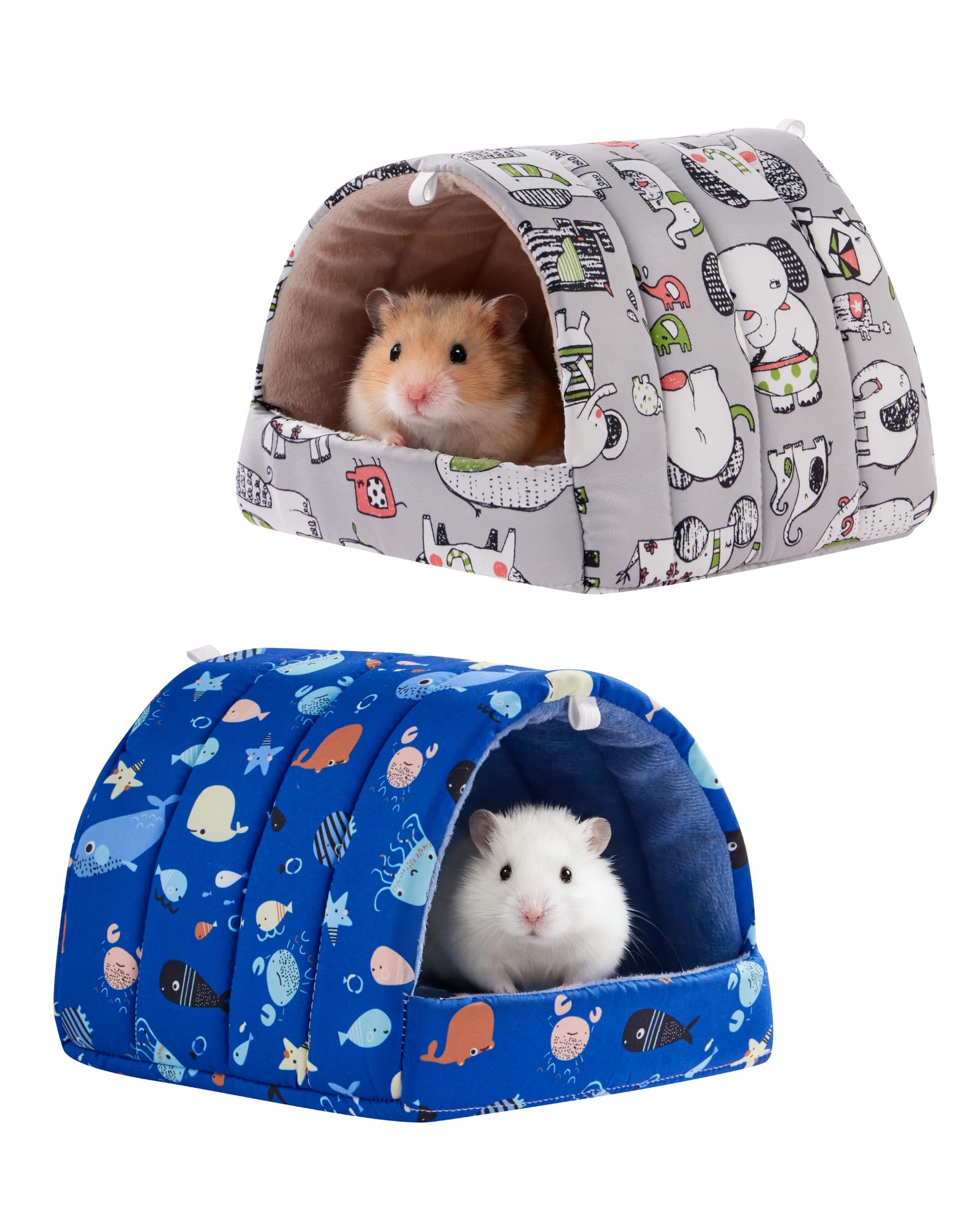 Rodizoo tente anti-glisse pour hamster, abri stable dans la cage.