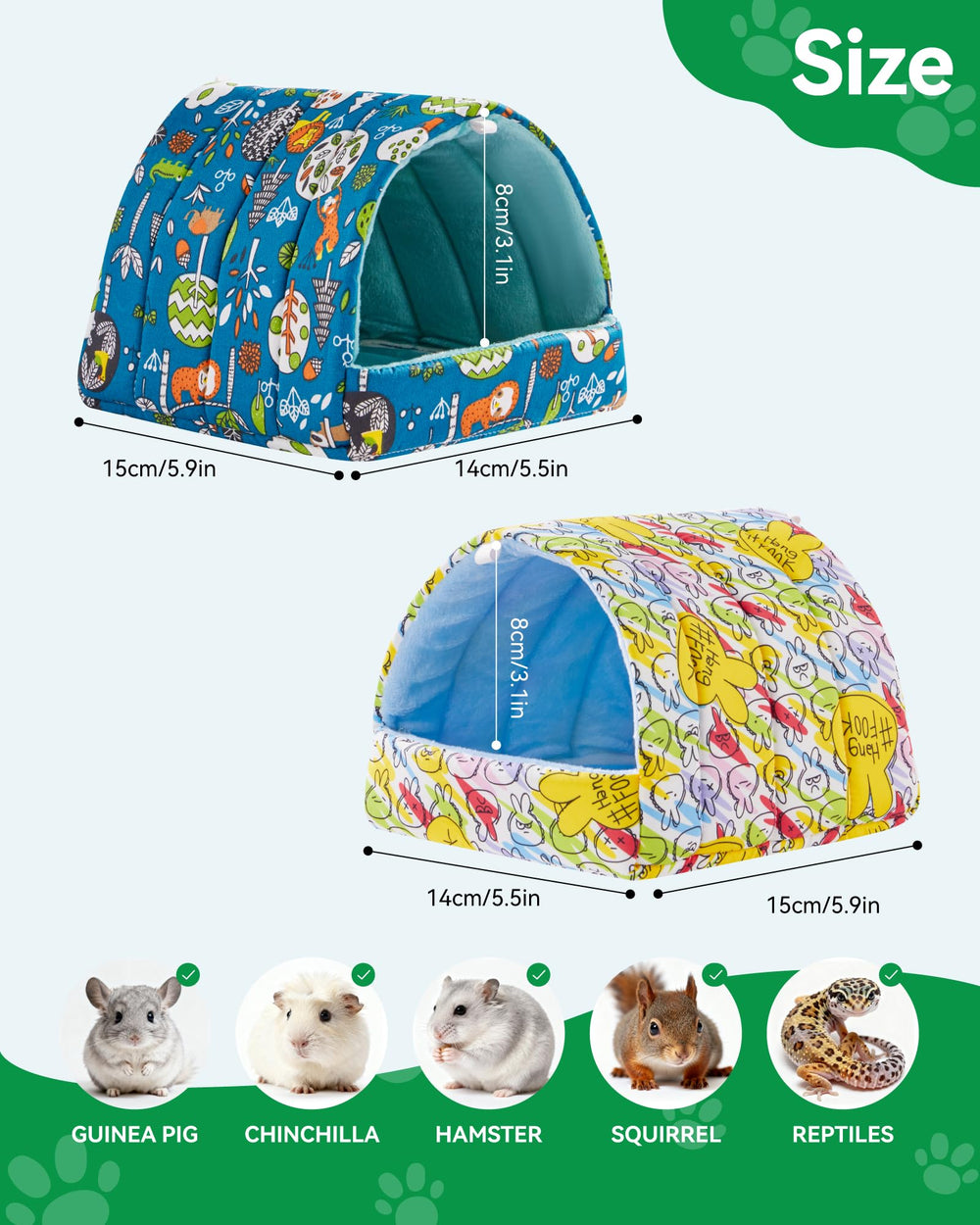 Rodizoo nid hamster pelucheux pour repos confortable.