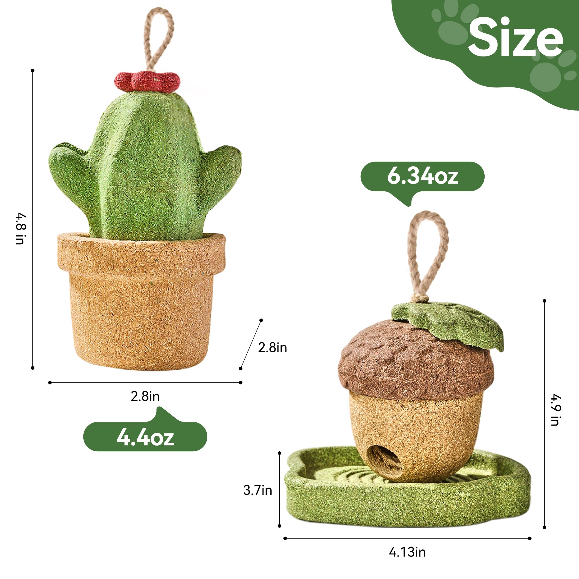 Rodizoo: jouet en forme cactus stimulant l’activité buccale des rongeurs.