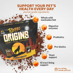 Huile poisson omega-3 naturelle Selenium infusee, pelage brillant et peau saine avec Origins.