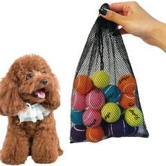 Balles Rohyu mini tennis pour petits chiens, taille adaptée et facile à manipuler.