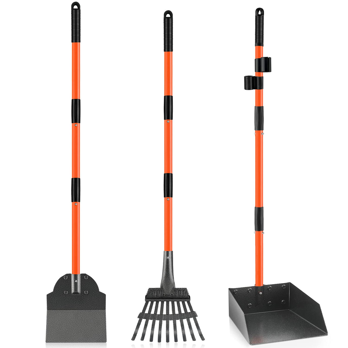 ROIUBPO Pooper Scooper avec anse détachable longue pour un usage sans effort.