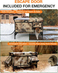 Rolimate, camouflage désert, accès rapide et sûr pour les chats.