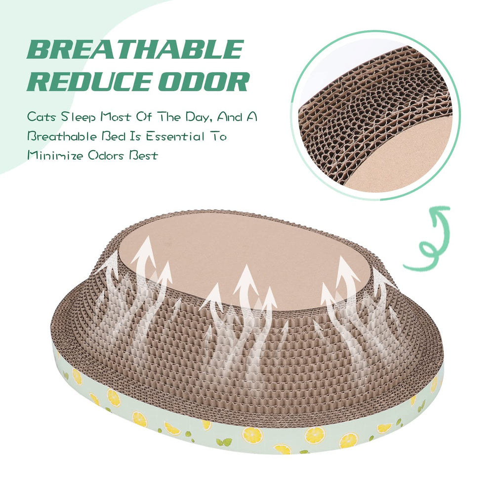 ROMOHOM grattoir chat interieur robuste en carton ideal pour griffes et repos