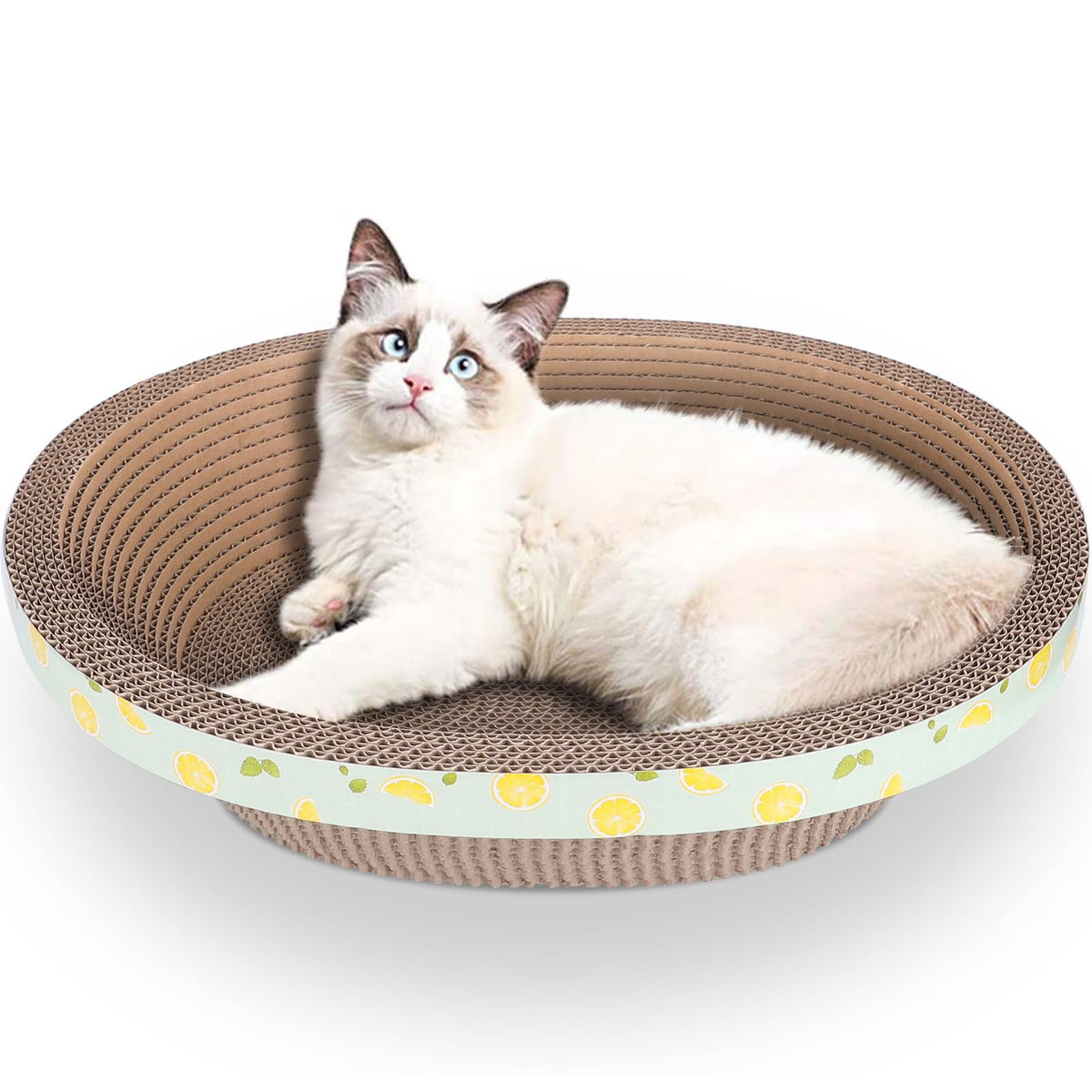 ROMOHOM grattoir chat oval grand nid confort pour detente et jeu