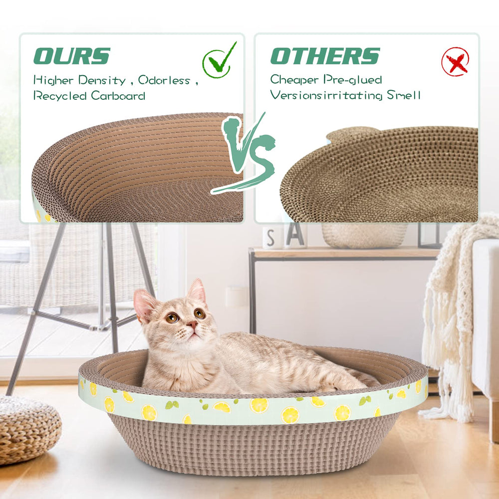 ROMOHOM lounge chat carton oval doux parfait pour detente et jeu
