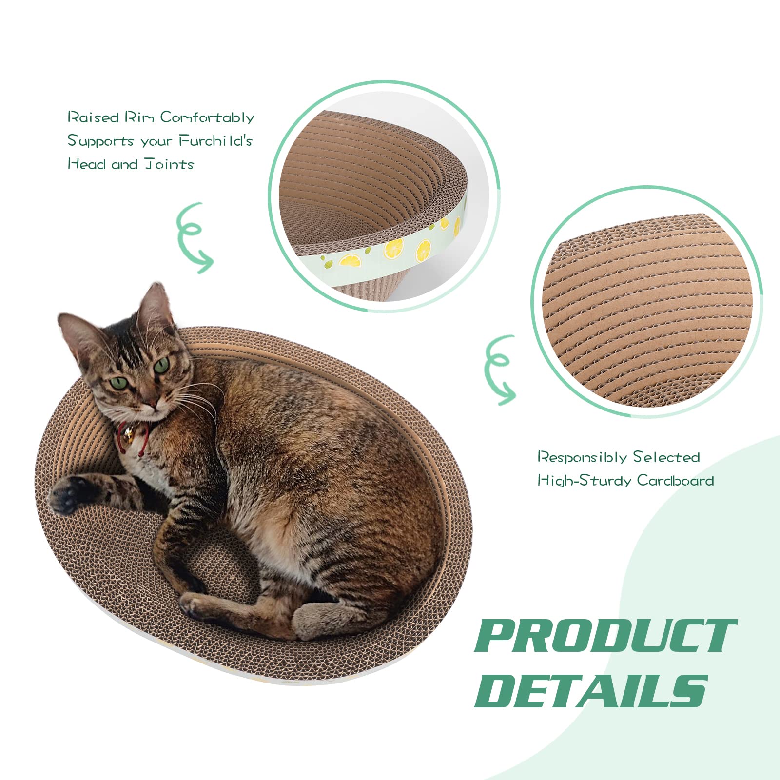 ROMOHOM nid chat oval doux design respirant pour un espace frais