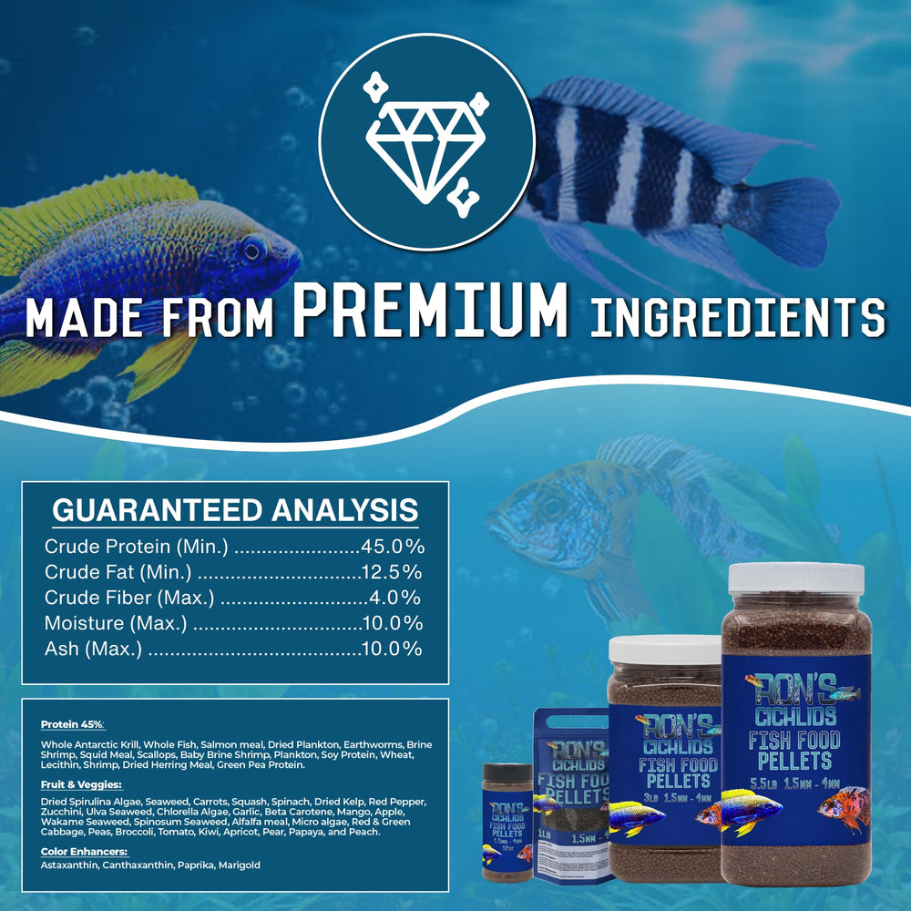 RON'S CICHLIDS amelioration-couleurs: couleurs plus vives grâce aux ingrédients naturels.