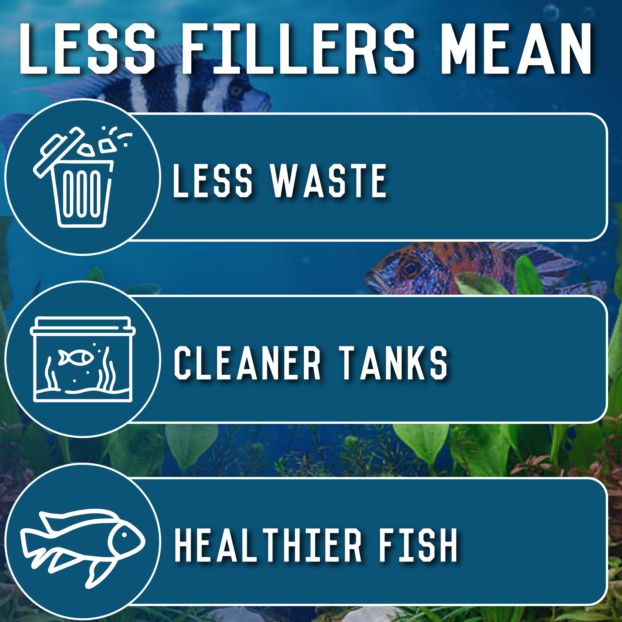 RON'S CICHLIDS pellets qui coulent – alimentation adaptée qui réduit les déchets