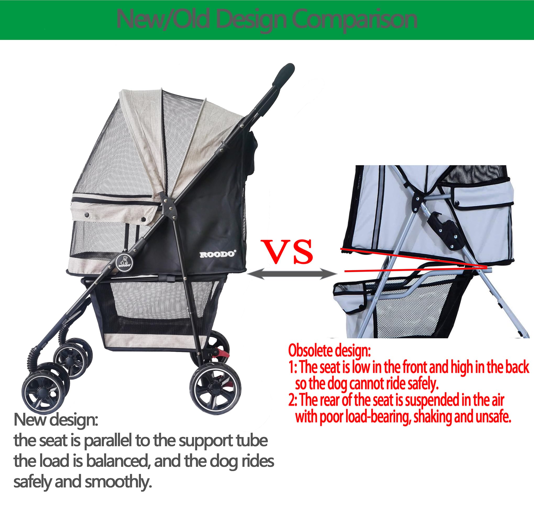 ROODO cabine de 56 cm, espace suffisant pour chien ou chat de taille moyenne.