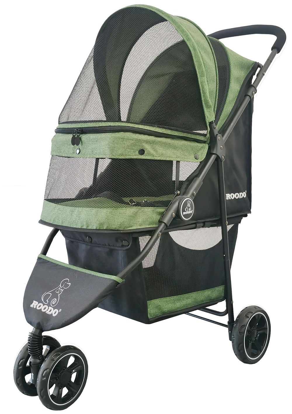 ROODO chariot pour animaux avec cadre avant et filet respirant pour ventilation agréable.