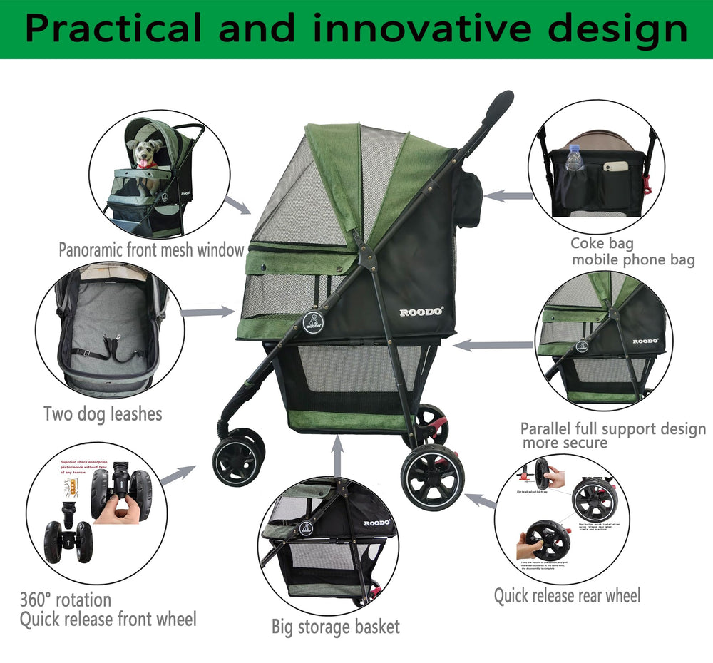 ROODO pliage compact et coffre facile, rangement discrètement dans votre voiture.