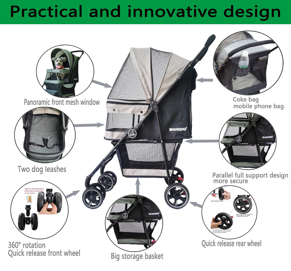 ROODO panier de rangement pratique, emportez accessoires et collations lors des trajets.