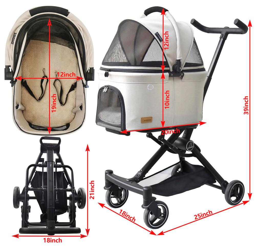 Porteur détachable ROODO pour chien et chat, pratique en sortie