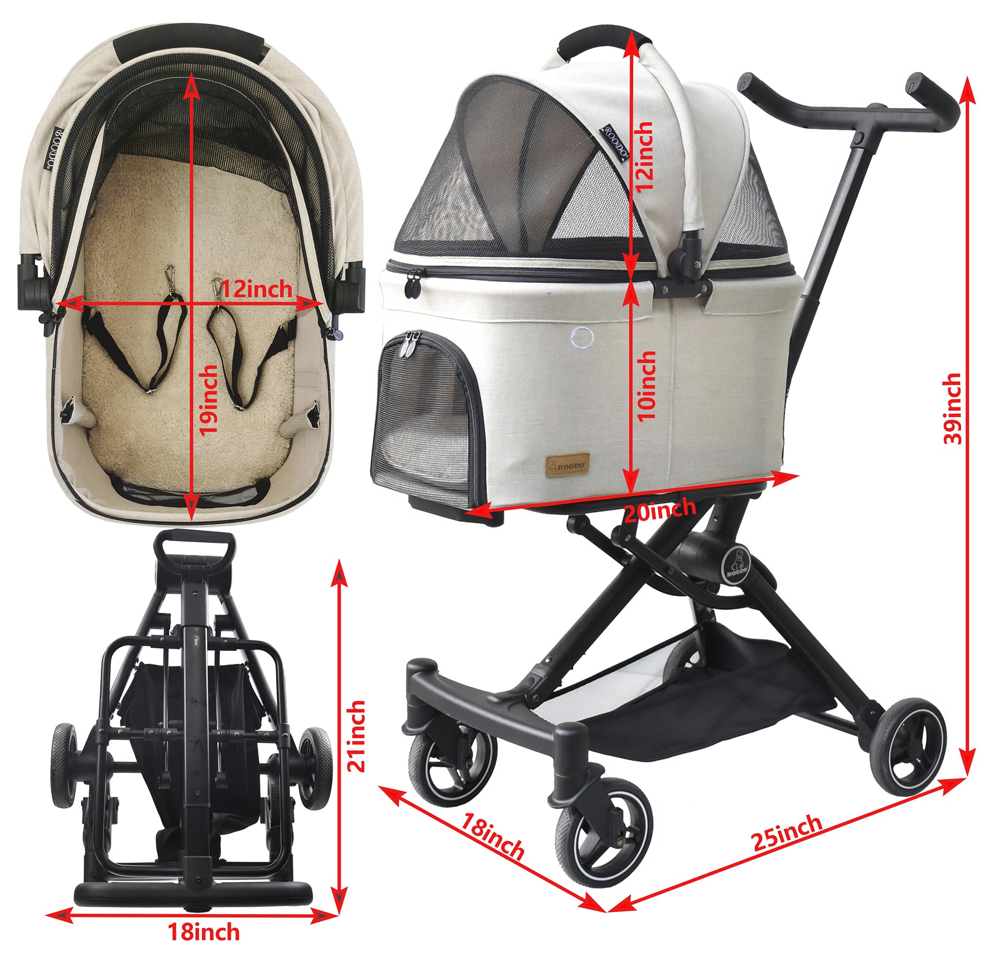 ROODO Siège-auto pour chiens et chats, sécurité en voiture.
