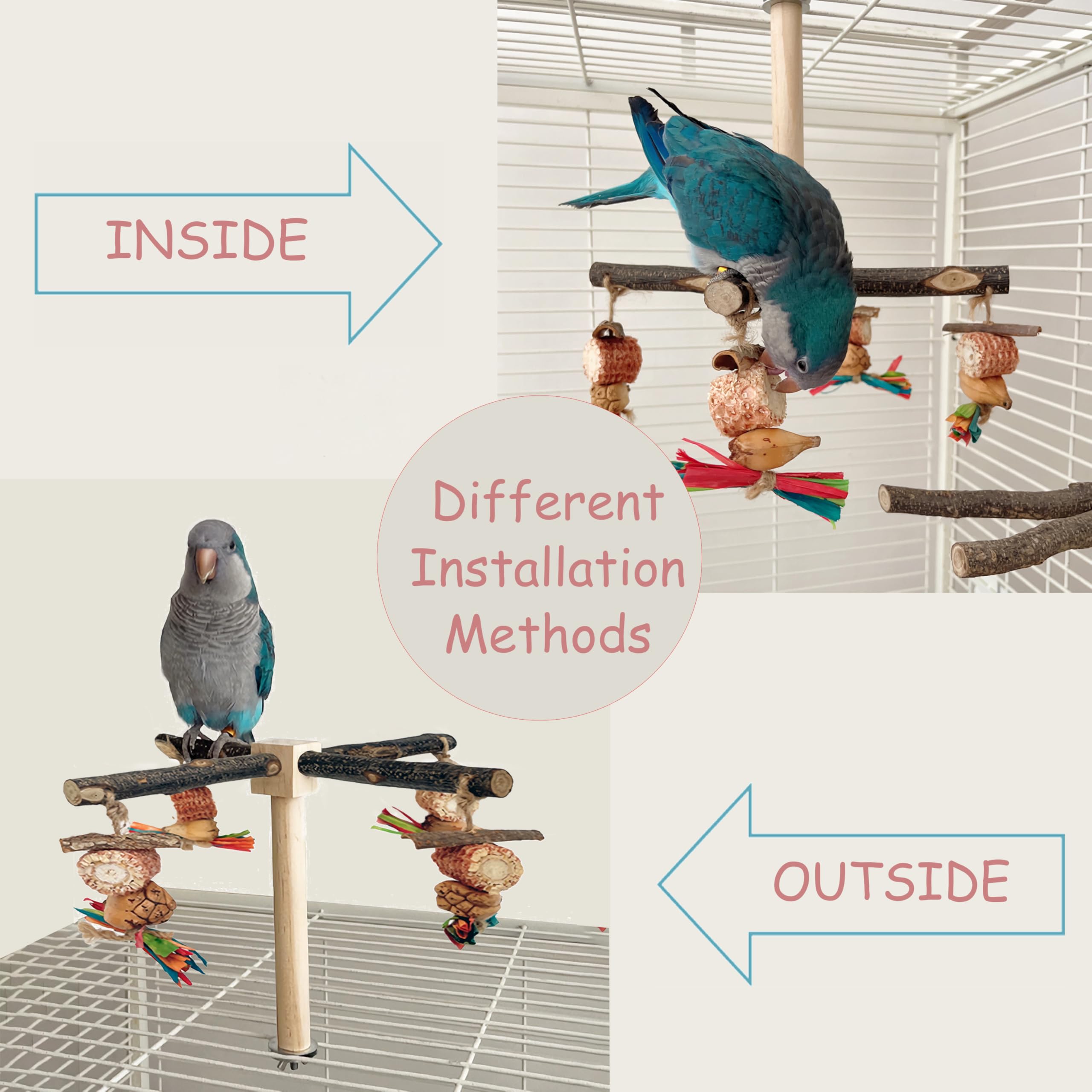 ROOJUNE jouets à mâcher suspendus pour enrichissement durable.