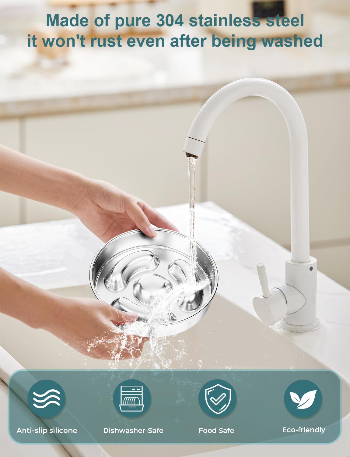 RooXchowla bol lent, facile à nettoyer, lavable au lave-vaisselle.