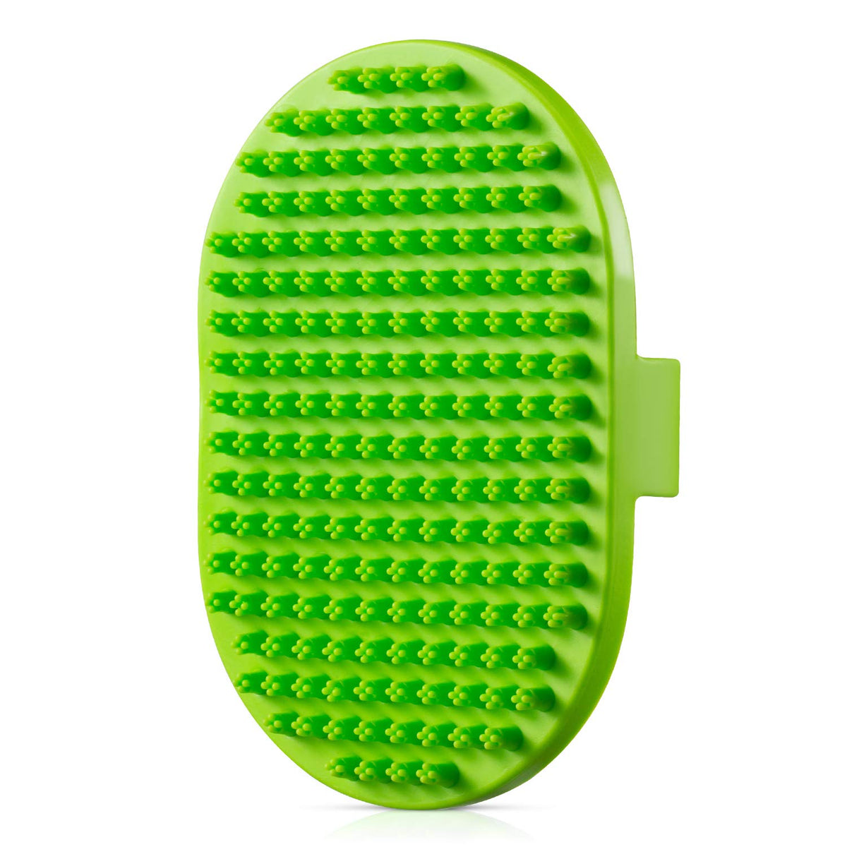 Brosse ROPO pour bain chien caoutchouc vert, nettoyage en douceur.