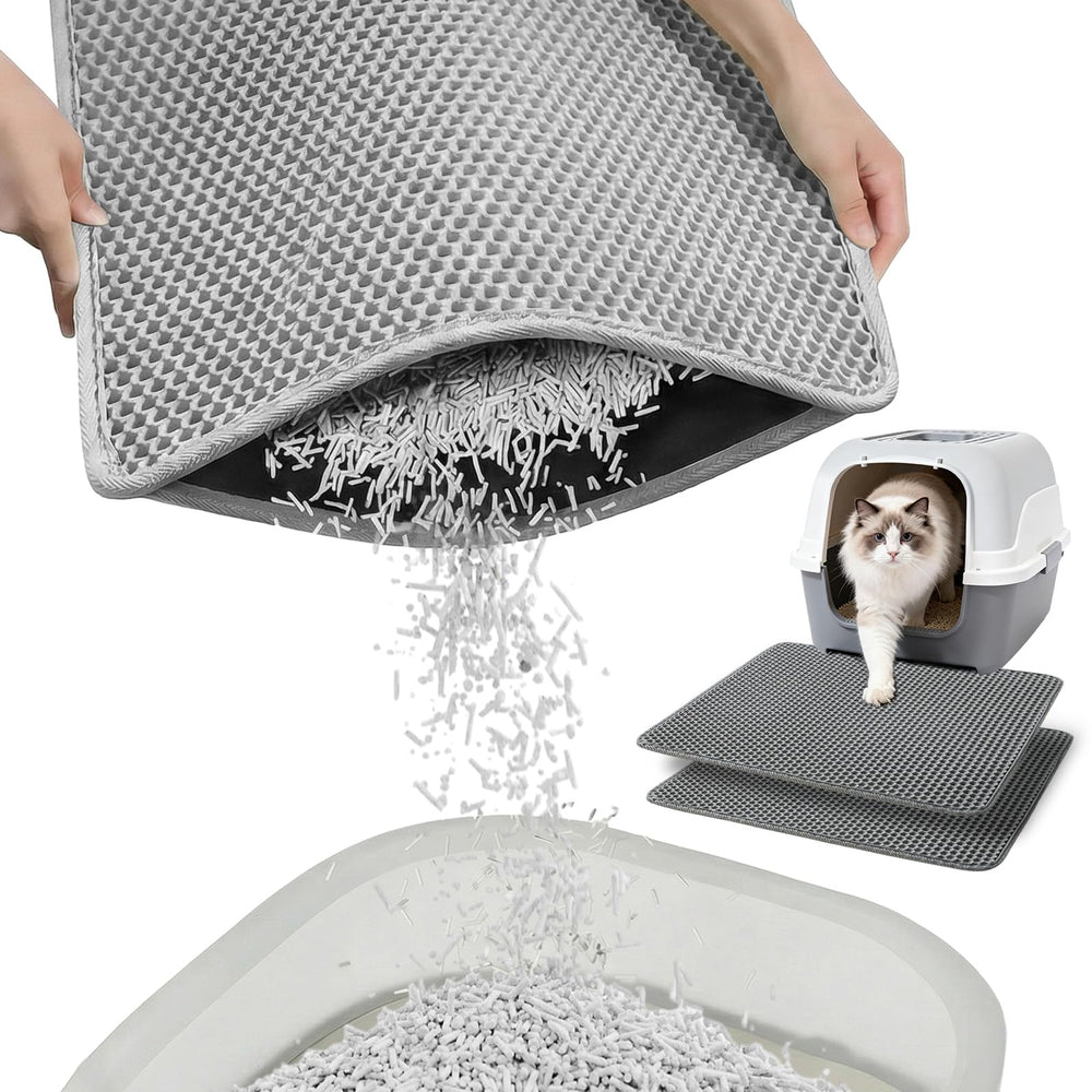RoseYouth Tapis Litière 2-pack 24x18 nid-dabeille capture les particules sur les pattes.