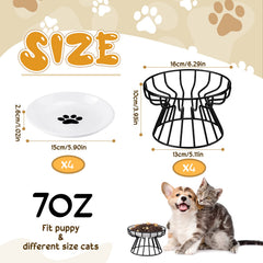 Roshtia ensemble de gamelles pour chats, céramique robuste et socle stable.