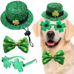 Rosulasi chapeau leprechaun pour chien, look festif Saint-Patrick prêt pour les photos