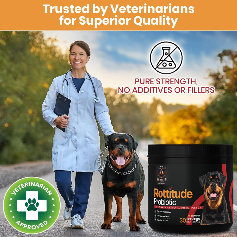 Rottitude Probiotiques pour chiens, comprimés— équilibre digestif recherché.